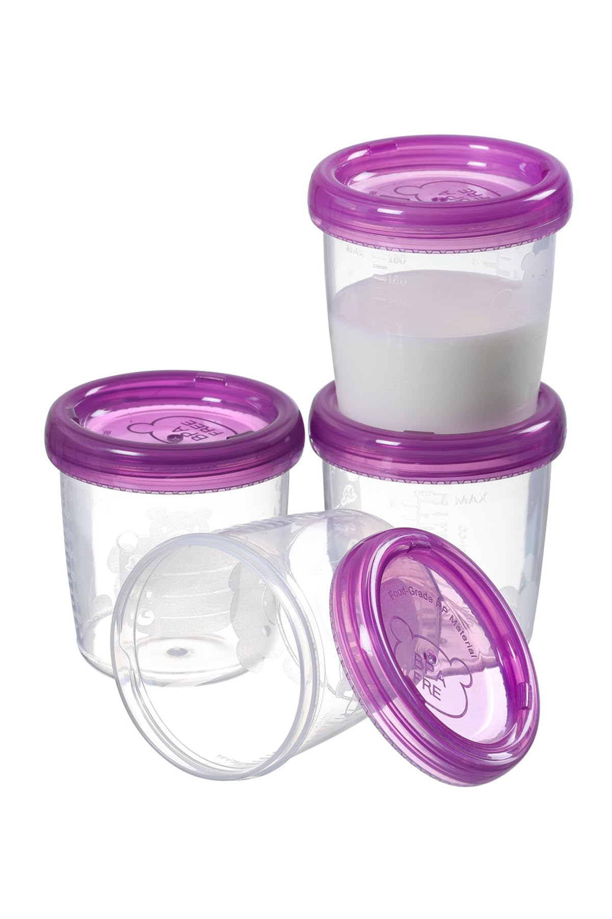 Vivart 4 Adet 180 ml Sızdırmaz Kapaklı Anne Sütü Ve Mama…