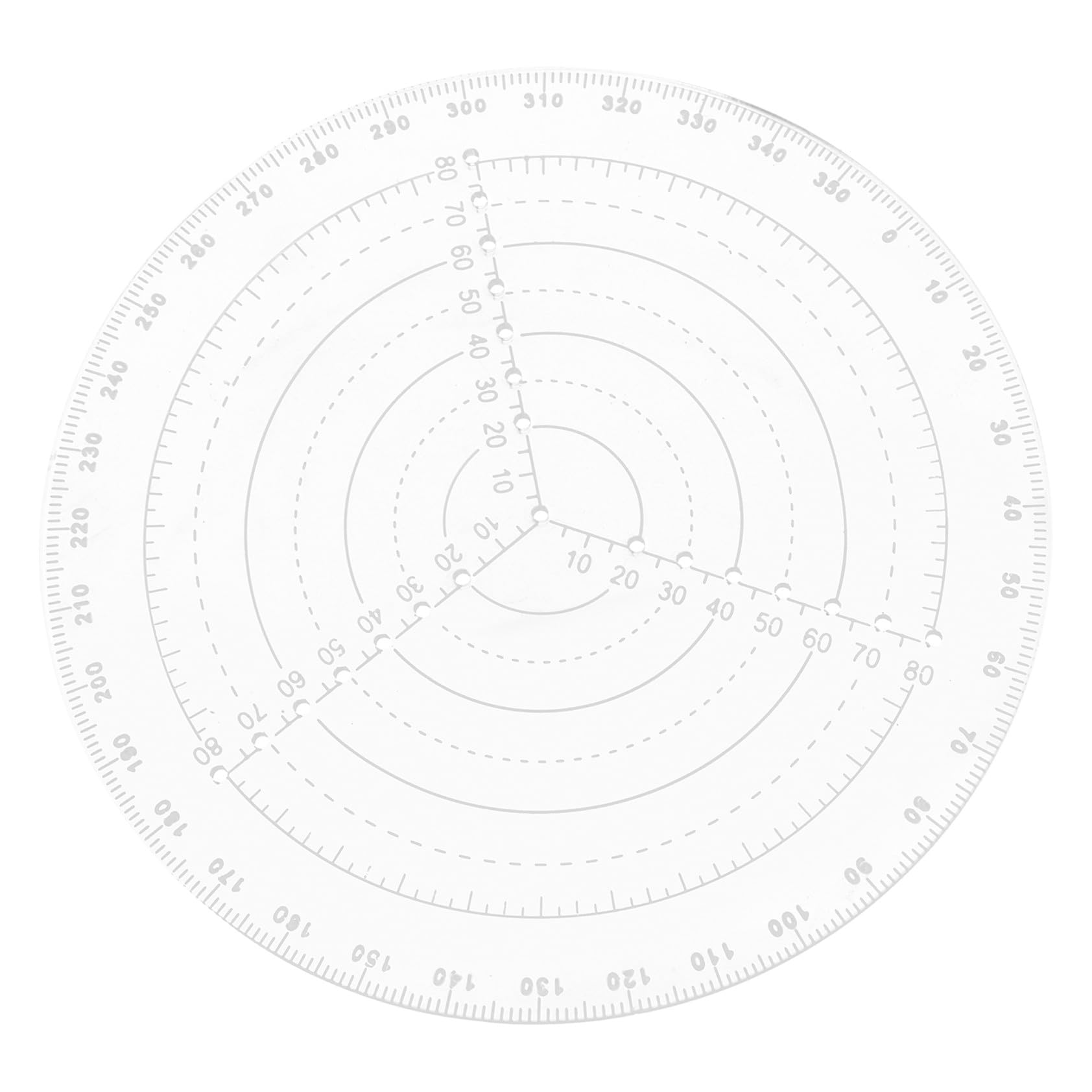 Gadpiparty Gabarit de Centrage Circulaire Grand Format en Acrylique Transparent Pointe en Acier Inoxydable, Outil de Dessin Précis pour Travail du Bois et Marquage, Règle de Centrage