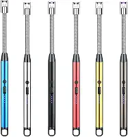 Acendedor Elétrico Recarregável USB-C, Flexível 360°, Resistente ao Vento, Indicador LED de Bateria (Acendedor Elétrico (Cores Sortidas))