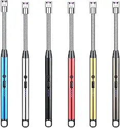 Acendedor Elétrico Recarregável USB-C, Flexível 360°, Resistente ao Vento, Indicador LED de Bateria (Acendedor Elétrico (Cores Sortidas))
