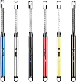 Acendedor Elétrico Recarregável USB-C, Flexível 360°, Resistente ao Vento, Indicador LED de Bateria (Acendedor Elétrico (Cores Sortidas))