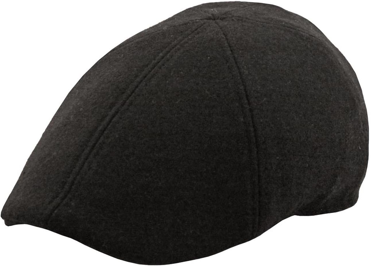 Wool Blend Classic Style Ivy Driver Golf Flat Cap Large/X-Large Black