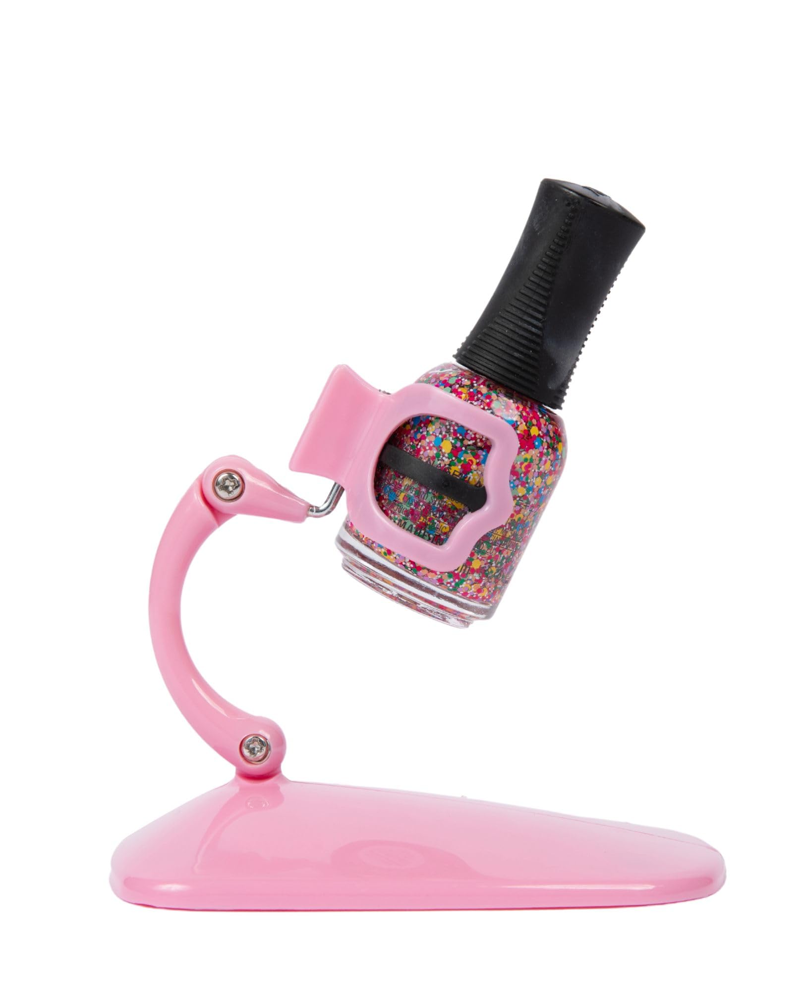 Nail Polish Bottle Holder, Anti-Spill Tilted Stand for Fingernail Painting, Grip & Tip Nail Art Tool, Pink Nail Polish Accessory for Manicures and