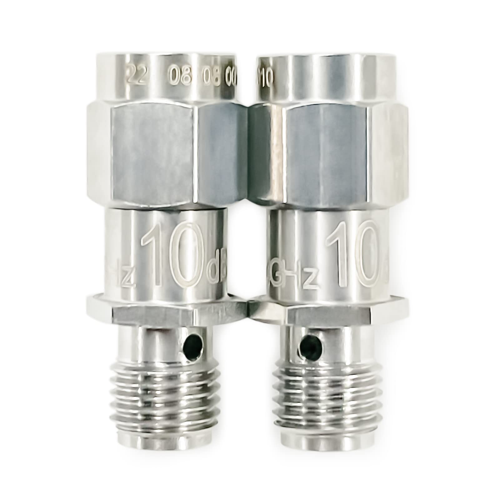 TOJOIN - Conector SMA macho a SMA hembra/atenuador SMA / atenuador RF coaxial, CC a 18 GHz, 50 Ohm, 2 W, 10 dB, atenuador SMA 18G, 2 unidades