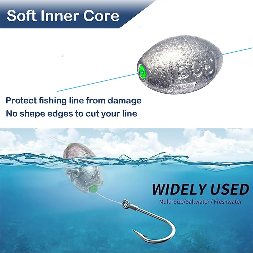 Kit De 30 Plombs De Pêche Drop Shot - 6 Tailles De 3,5g à 20g, En Plomb Et Acier Inox, Pour Pêche En Eau Douce