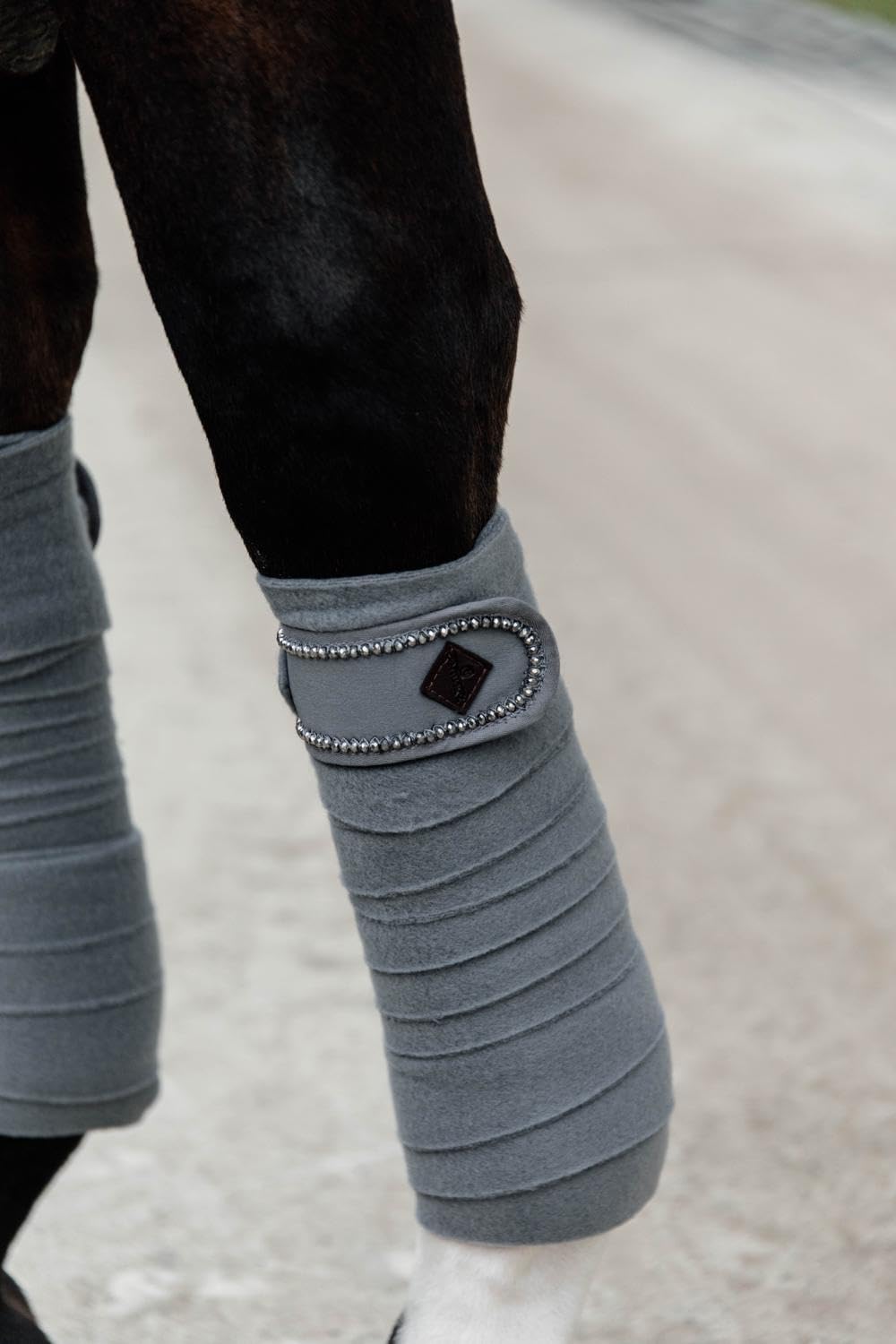 Kentucky - Polar Fleece Decke Polos Pearls - Grau - Größe Full