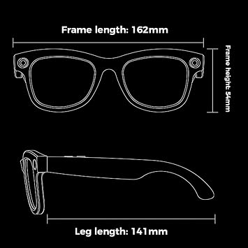 Smart Glasses, AI Translator Spectacles, Multifunctional 8MP Camera Bluetooth Calls Music Glasses, Photography Object Recognition, for ChatGPT (Sunglasses)