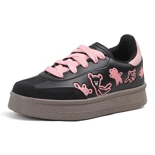 LENSBURY Women Sneaker | Cushioned Insole for Comfort | Stylish Lace-Up Design | Lightweigh & Perfect for Casual Outfit for Girls LBCNV7032BL-39 Black