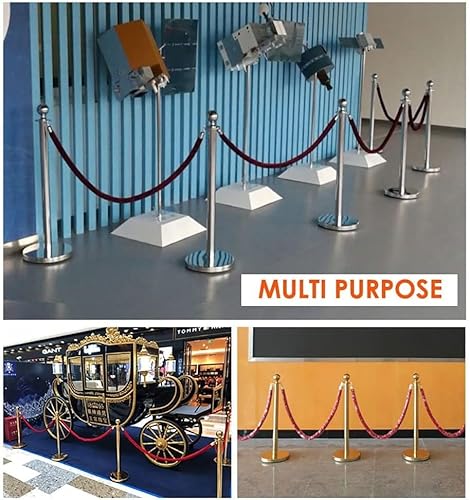 Barreiras de segurança de corda externa de 0,9 m - 5 m de comprimento com fechos dourados, cordas de