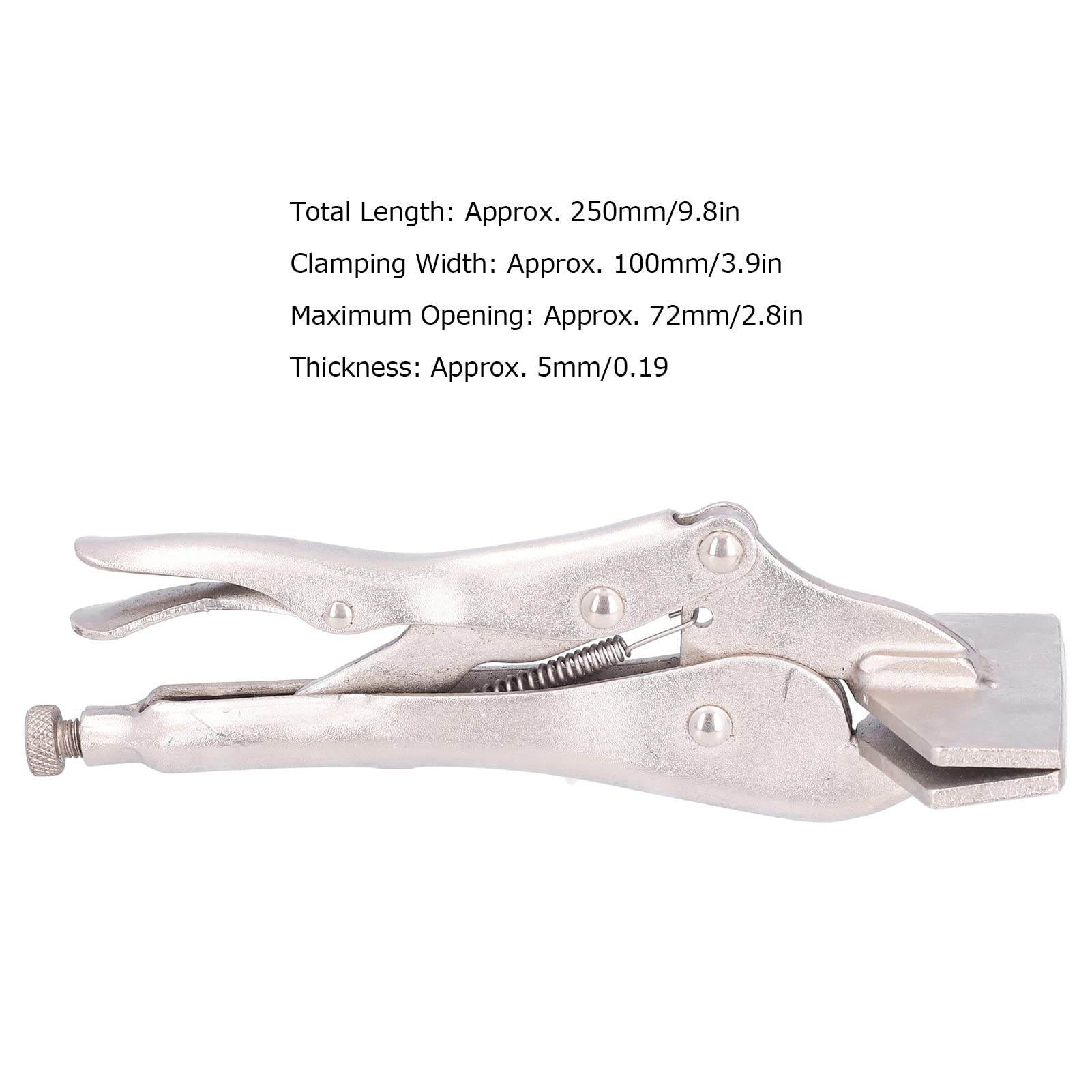 ANKROYU Locking Pliers, Steel Flat Head Locking Clamp, Flat Locking Clamp, Welding Connector Pliers, Heavy Duty Locking Tool for Connection Welding Grinding (25.4cm / 10in)