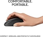 Souris Bluetooth Silencieuse Logitech M240, Sans Fil, Compacte, Portable, Suivi Fluide, Autonomie de 18 Mois, pour Windows, macOS, ChromeOS, Compatible avec PC, Mac, Ordinateur Portable, Tablettes - Graphite