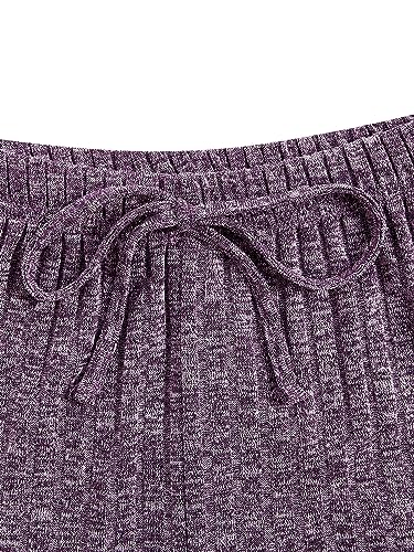 Image of SOLY HUX Women's Button Front Ribbed Knit Tank Top and Shorts Pajama Set Sleepwear Lounge Sets