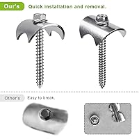 Vista 3 de Grapas para valla de alambre, clavos de acero inoxidable 304, sujetadores de grapas de valla de alambre reutilizables, 200 tornillos de valla