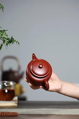 Miniatura 4 de Yixing - Tetera de arcilla de 7 onzas tetera china Zisha Dahongpao Mud Kungfu para preparar té suelto Dezhong rojo