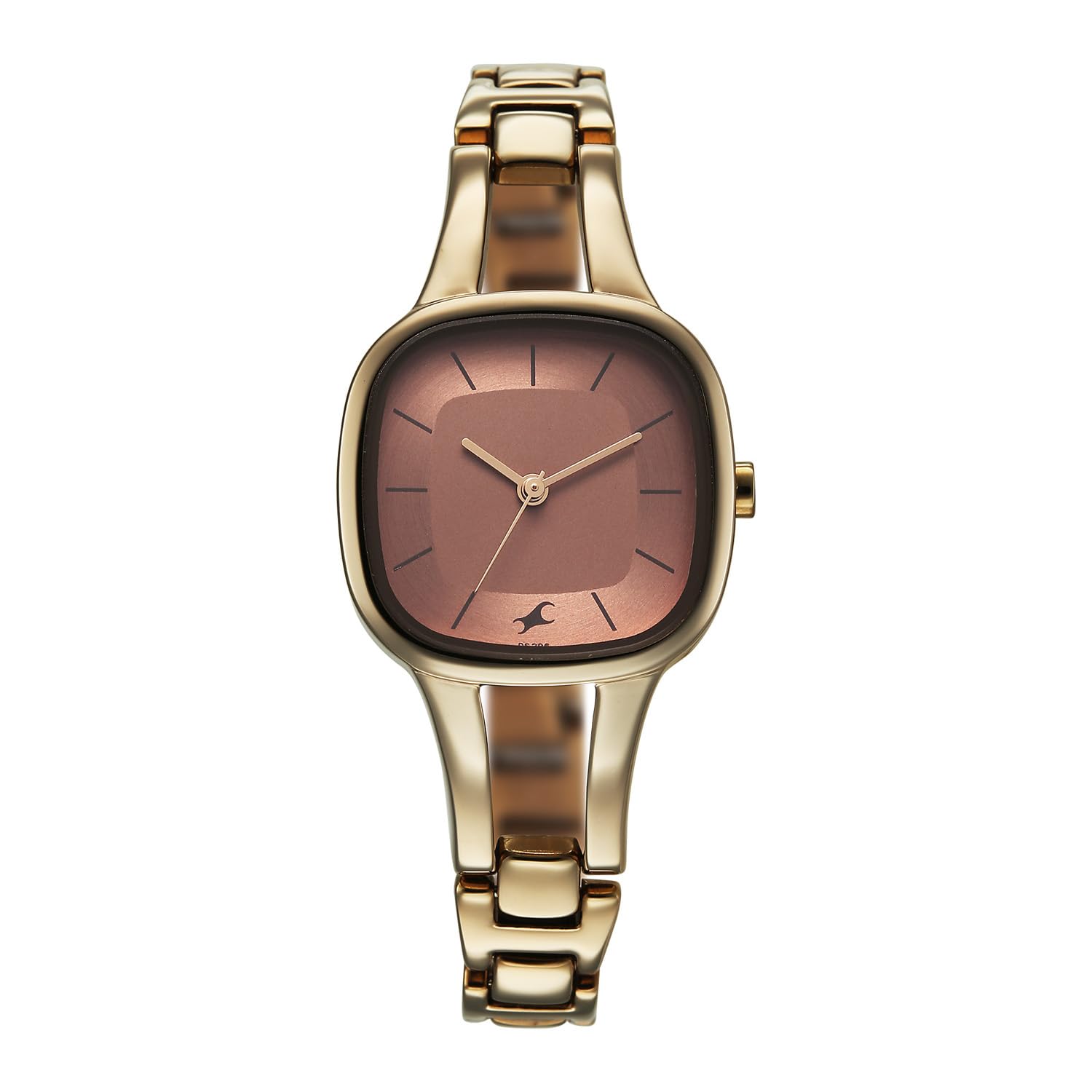 Chrome K Quartz Analog with Peach Dial Titanium Brass Solid Strap Watch for Women - 6147QM02-image-41