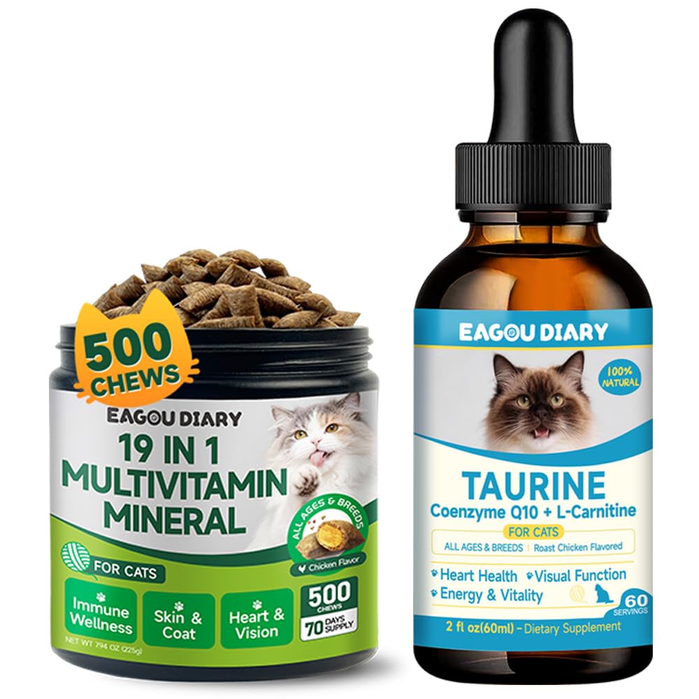 Taurine pour chats enrichie en vitamine pour fortifier le cœur et la vision des félins