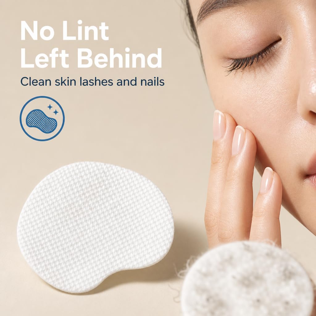 KADRIAN Rondas de algodón exfoliante para cara, doble cara, almohadilla redonda de algodón para cara, almohadillas de tóner de maquillaje, almohadillas de algodón para cara y ojos, almohadillas