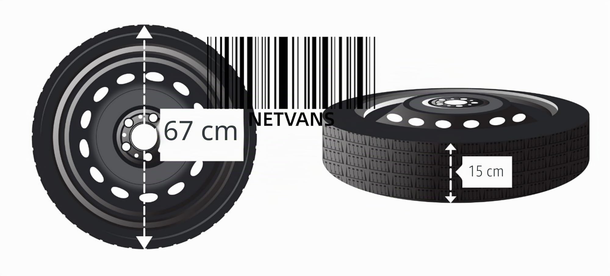 Rueda de repuesto de 17" compatible con KIA SPORTAGE, HYUNDAI TUCSON, MAZDA CX-5, MITSUBISHI ECLIPSE CROSS(135/90/R17)
