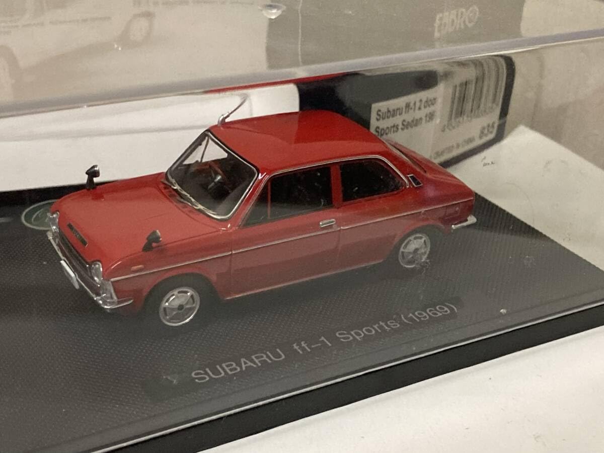 エブロ スバル 1100 FF-1 1969 スポーツセダン ミニカー 赤