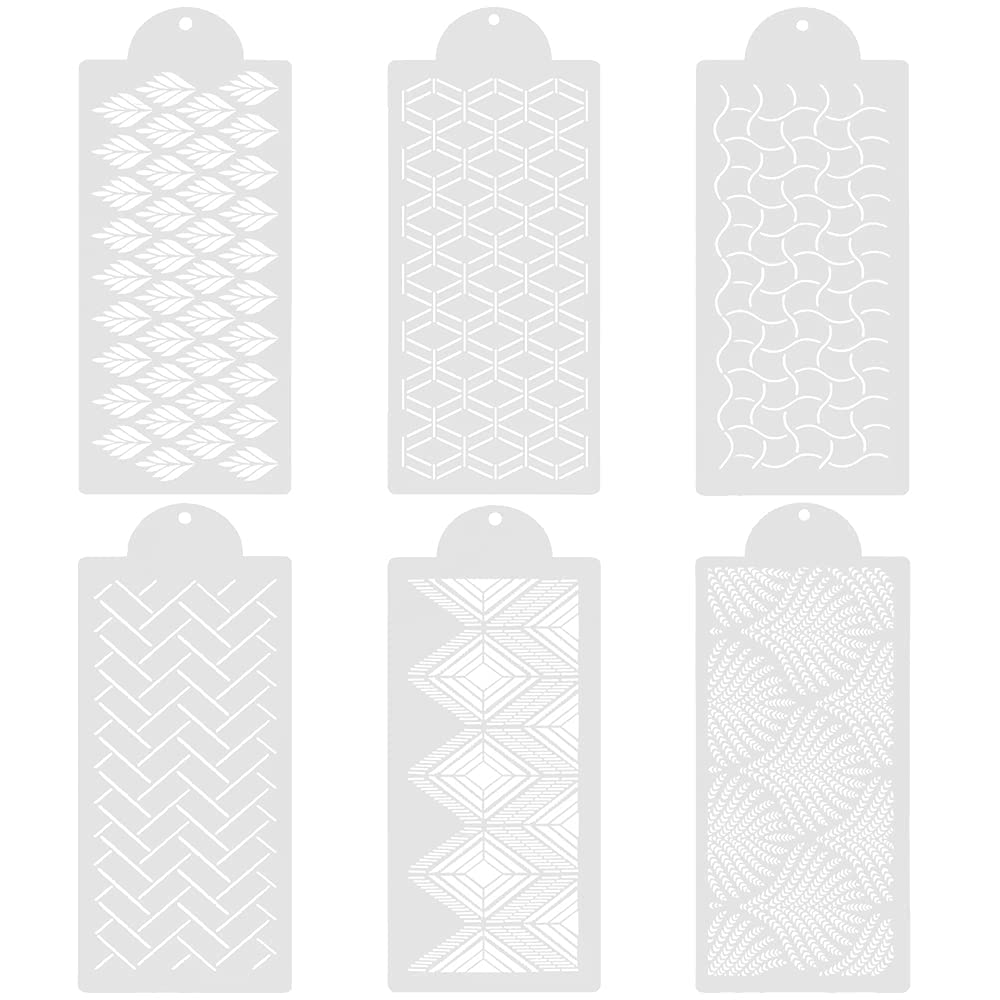 6 plantillas para tartas para decoración de pasteles, moldes para decoración de pasteles, moldes para decoración de tartas de cumpleaños, tartas de boda, herramienta de decoración de tartas