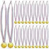 🏅El paquete contiene: 24 medallas de oro, la medalla tiene un diámetro de 2 pulgadas/5 cm y un grosor de 3 mm.
