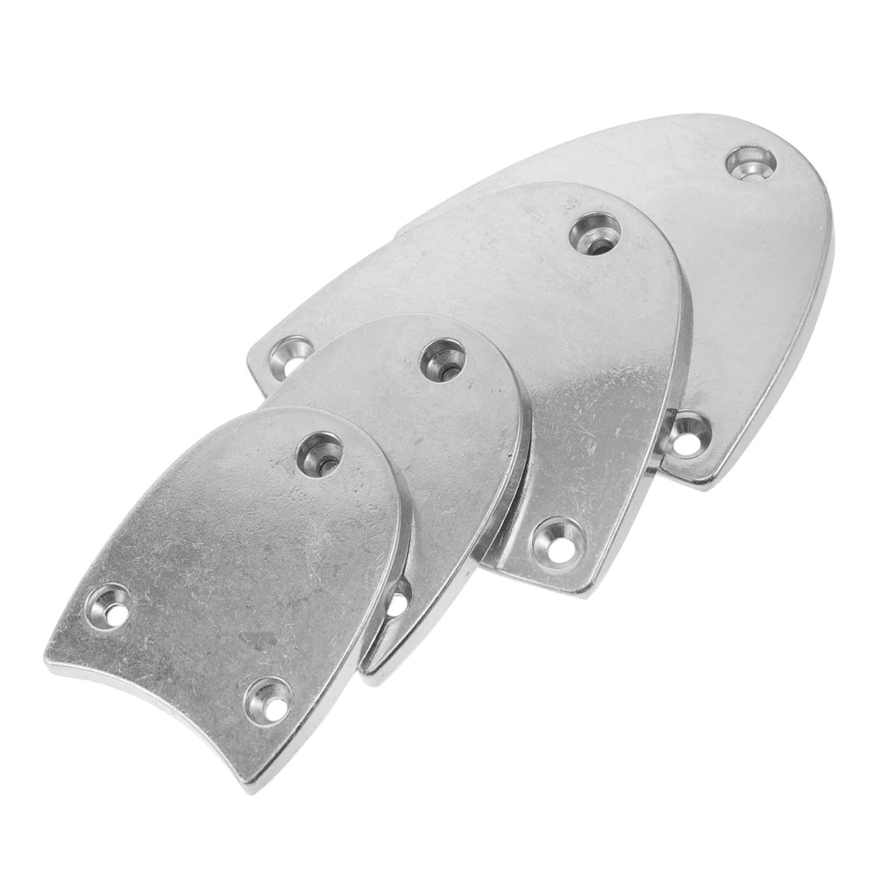 NAMOARLY Silver Aluminium Shoe Taps for Dancing Shoes Lightweight with Crisp Sound Includes Front and Rear Replacement Plates and Screws and Stage Size 42