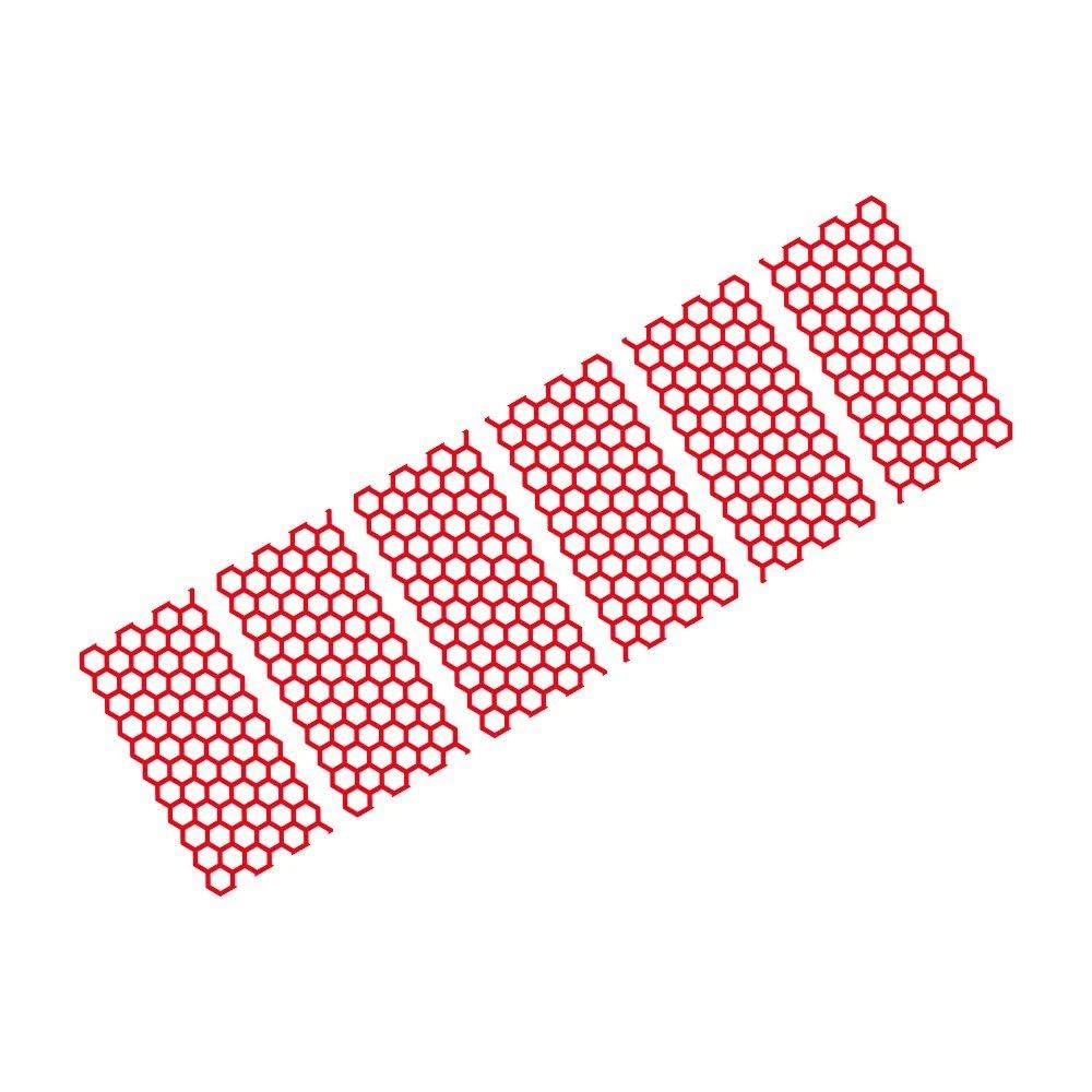 Car Rear Tail Light Vinyl Film Stickers for BMW Auto Honeycomb Graphics Decor Decals(Glossy Red)