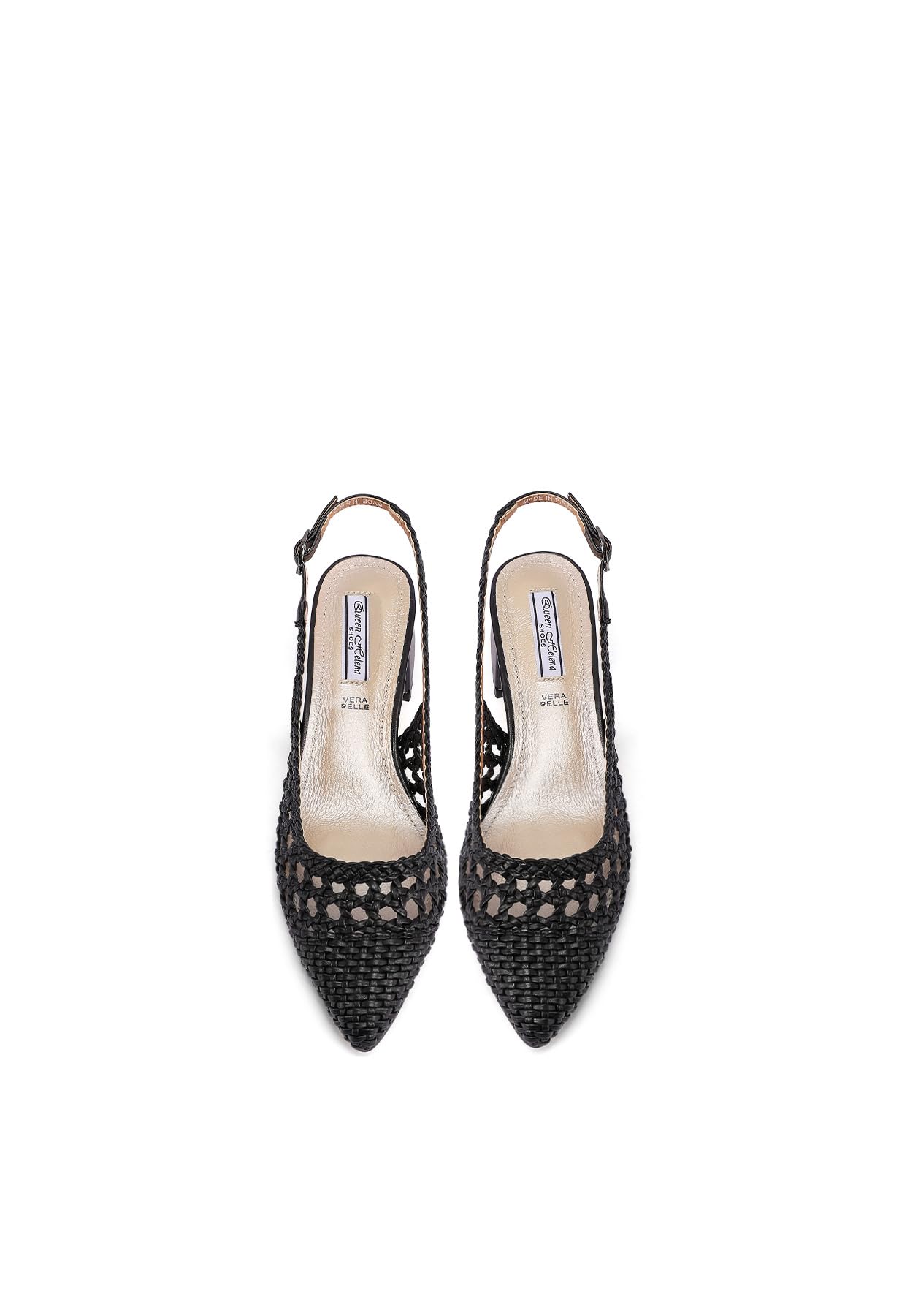 QUEEN HELENA Décolleté con Tacco Medio Slingback Scarpe Eleganti a Punta Chiusa Donna ZM9903