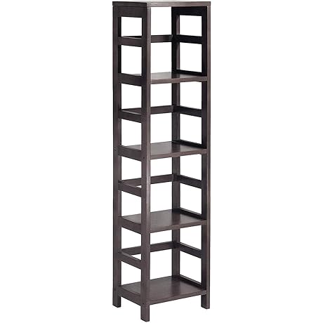 Winsome Wood Leo 4-Tier Espresso Bookshelf