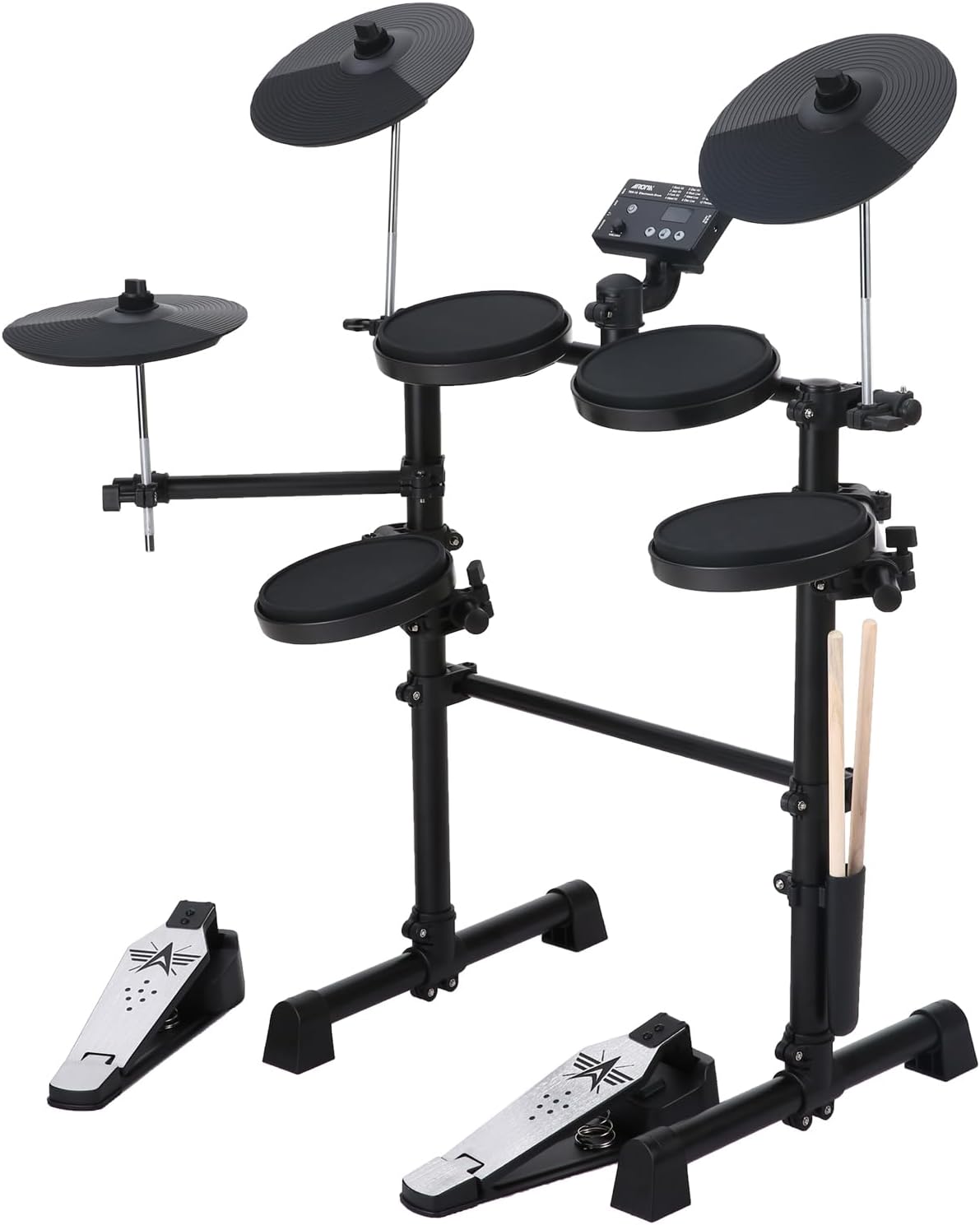 Electronic Drum,Electric Drum Set 8 Piece Electronic Drum Kit for Adult Beginner with 144 Sounds Hi-Hat Pedals and USB MIDI Connection Holiday Birtay Gifts