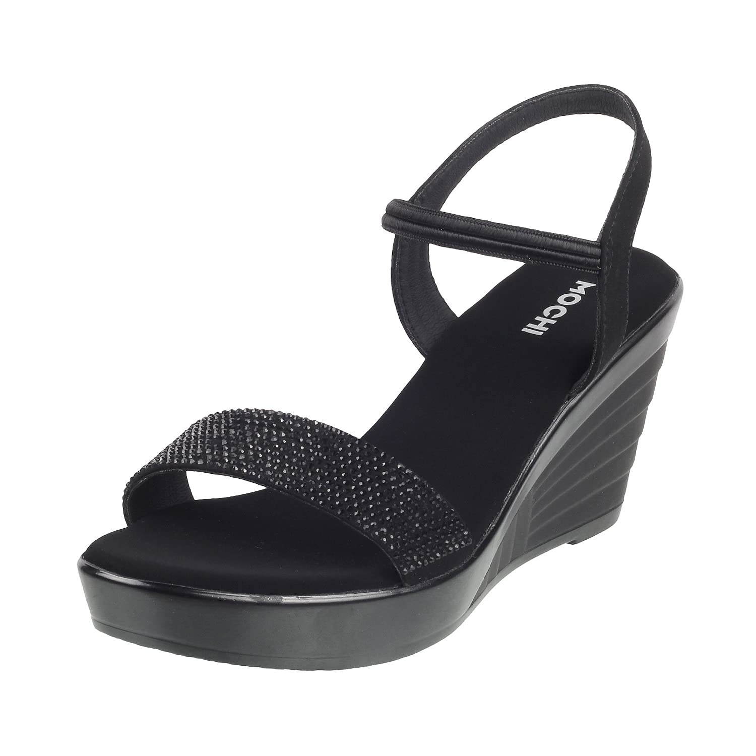 Mochi Womens Synthetic Black Sandals (Size (6 UK (39 EU)) (B095MBHQCG) Amazon Price History, Amazon Price Tracker