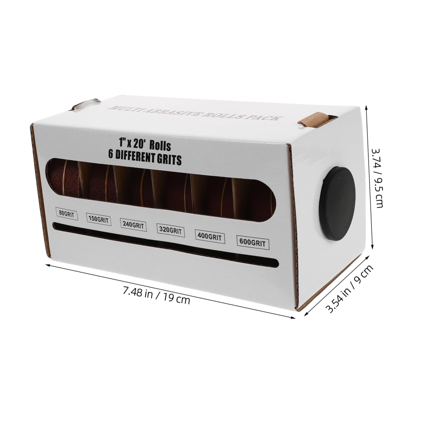 MUCKLILY Emery Sandpaper Roll Drywall Sanding Tape Hand-tearable Fine Grit Boxed Sandpaper for Palm Sander