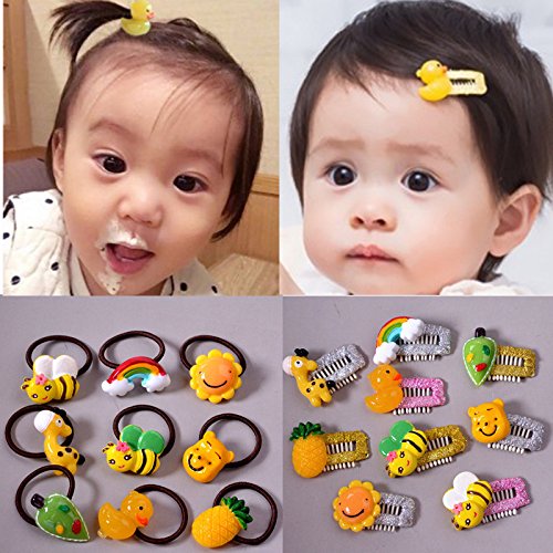 Baby hair clips hair rope rubber band trumpet fruit may ni