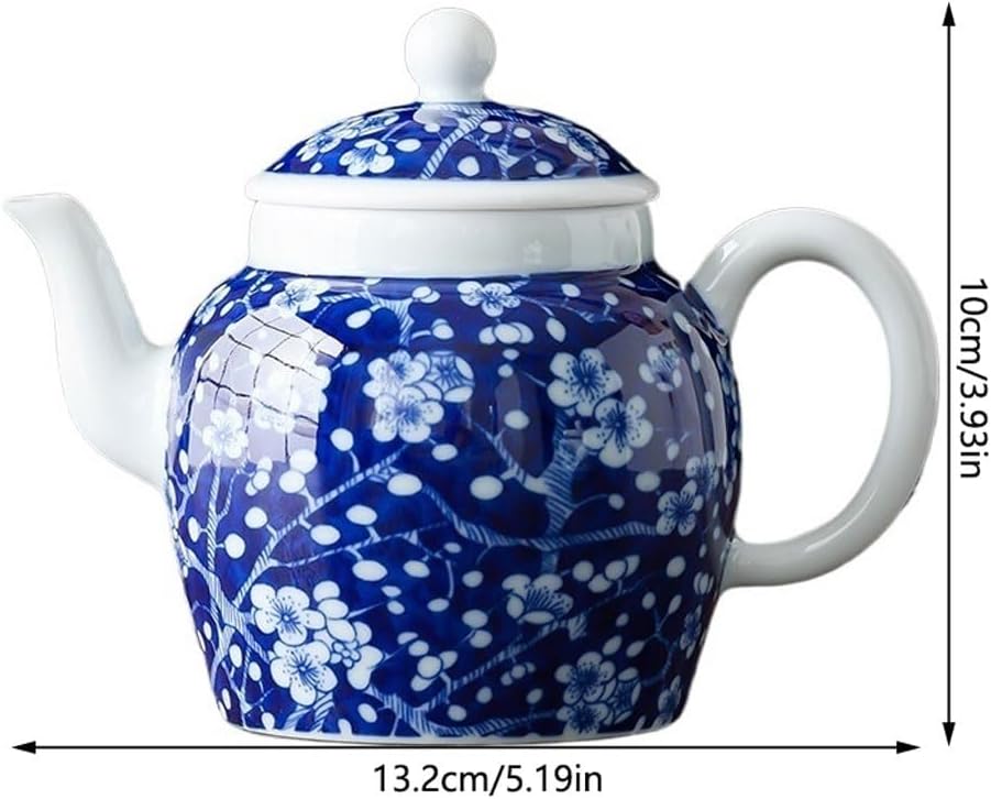 Ceramic Teapot Chinese Style Filtered Tea Brewing Teapot Plum Teapot Ceramic Single Pot Household Kung Fu Tea Set Tea Pot Ceramic