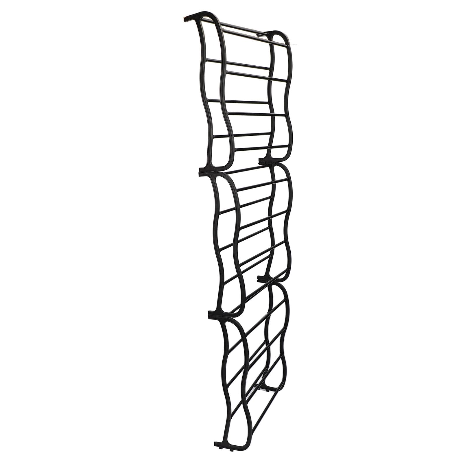 Zapatero de 12 niveles para colgar en la pared, organizador multifuncional para zapatos, color negro
