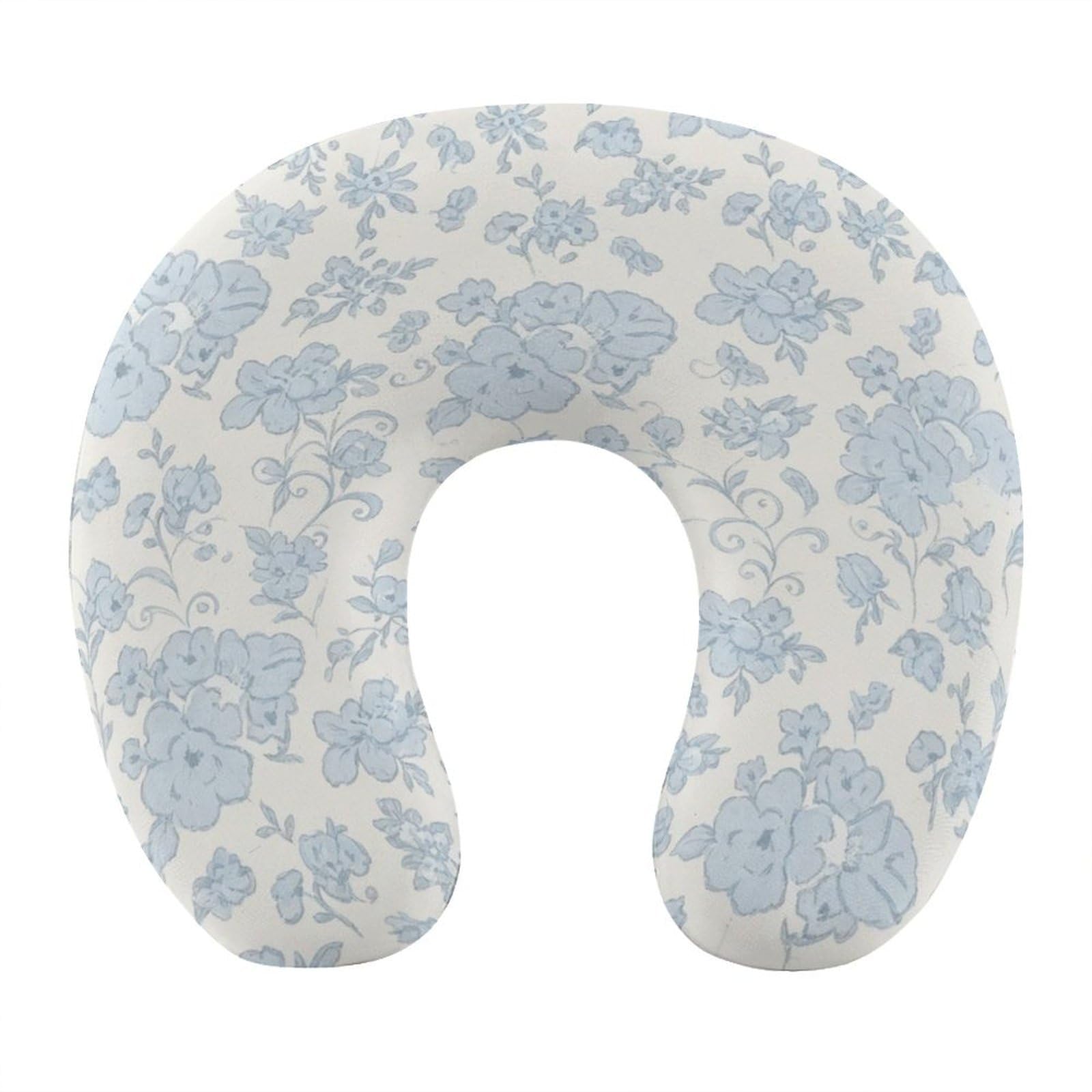 Btcowzrv Style Lavender Floral U Shaped Neck Pillow Travel Pillows