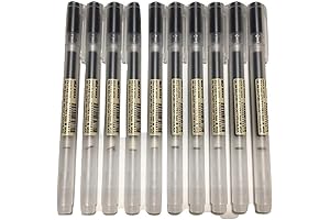Muji Gel Ink Rollerball Pen Fine Point 0.5mm, Black, 10-Pack