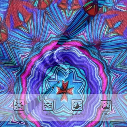 Kaleidoscope Blue Mandala Panties for Girl Girls Underwear Toddlers Cotton Florals Briefs Kids Undies 2t3