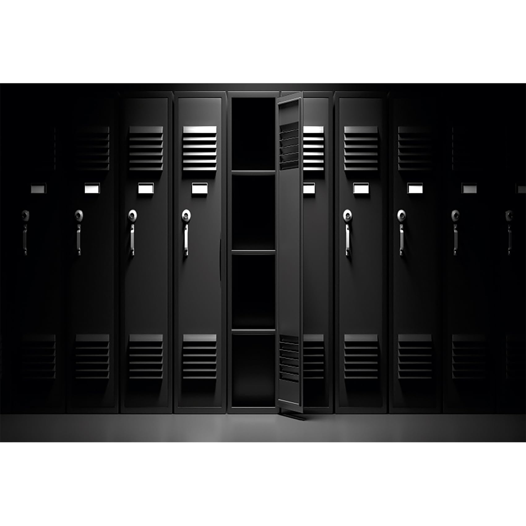 Baocicco 10x8ft Black Locker Backdrop Sports Gym School Locker Photography Background Stadium Storage Locker Room Banner Students Kids Adults Sports Portrait Photo Studio Props