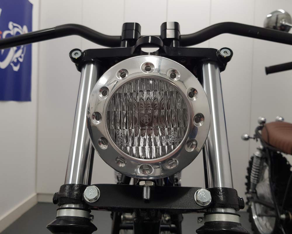 Alchemy Parts Fari Moto 5 Metallo Cromato per Custom Retrò Vintage Personalizzazione Moto Trike Alchemy Parts Fari Moto 5 Metallo Cromato per Custom Retrò Vintage Personalizzazione Moto Trike