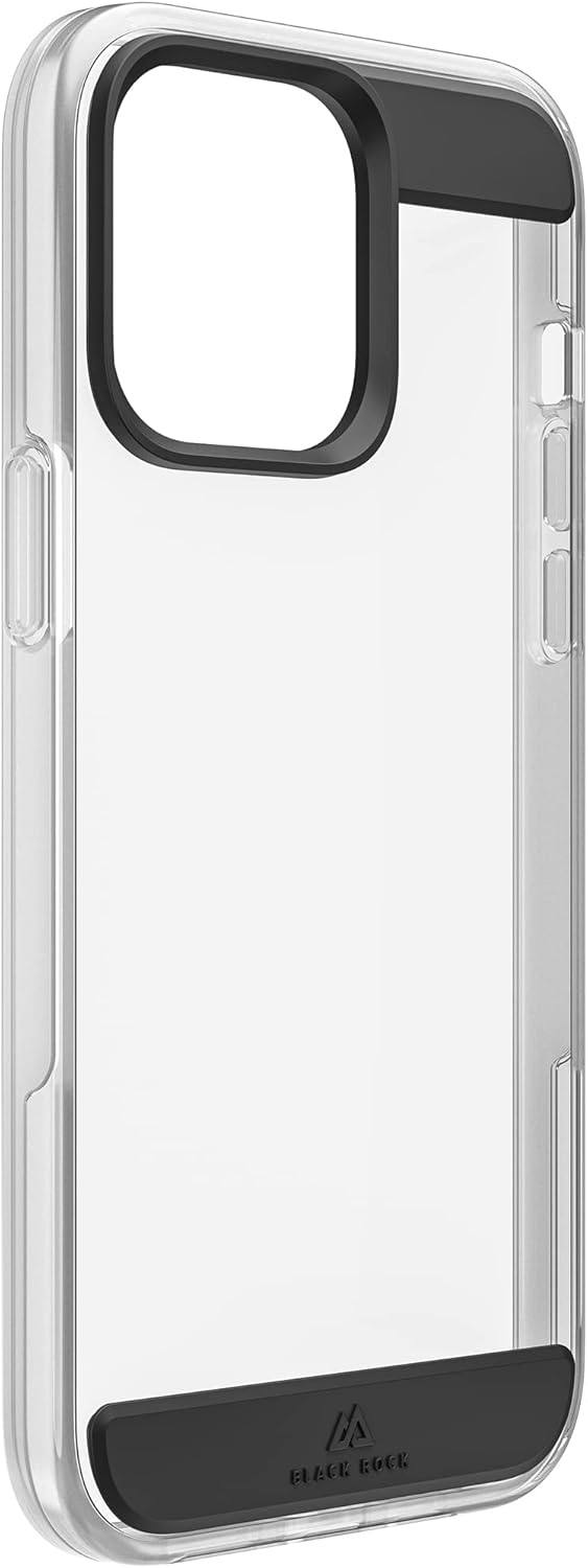 Black Rock - Air Robust Case Suitable for Apple iPhone 14 Pro Max I Mobile Phone Case, Transparent, Thin (Black)