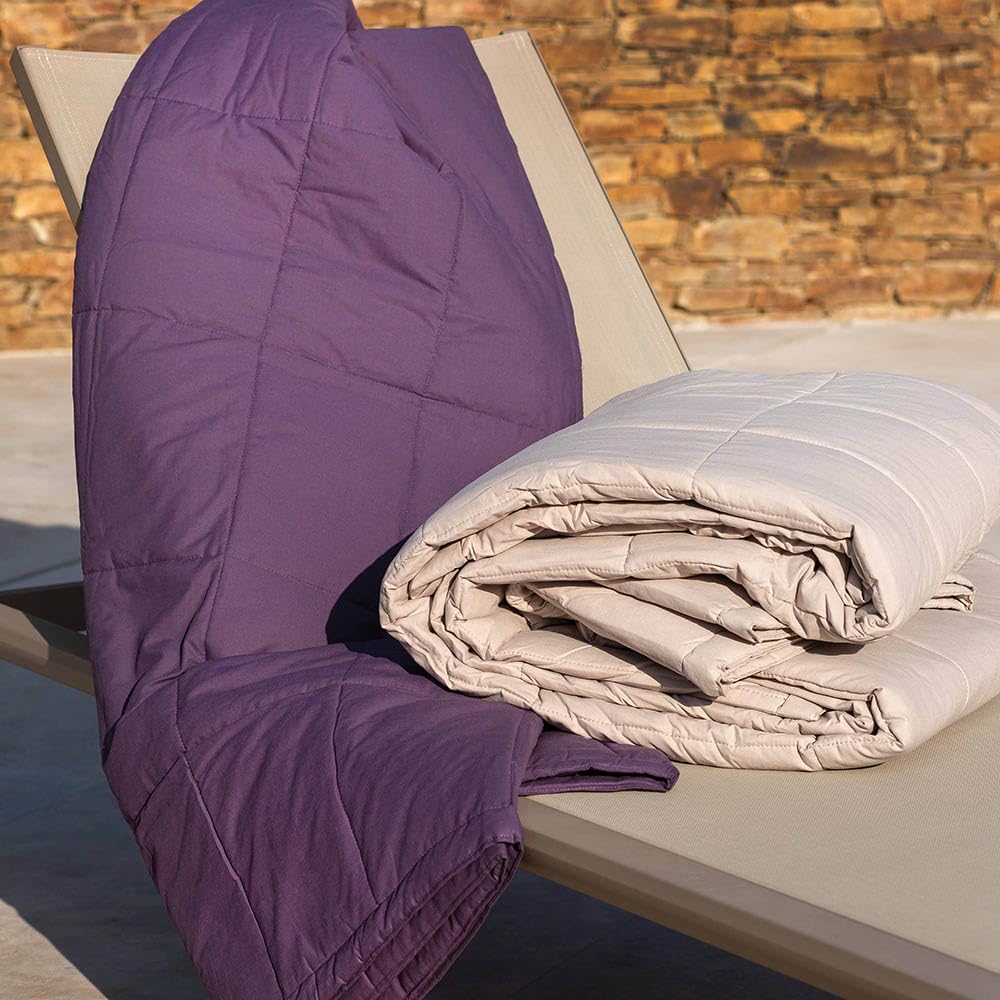 Toison d'or Cap Ferret Washed Cotton Bolster Cover, 43 cm x 200 cm, Fig