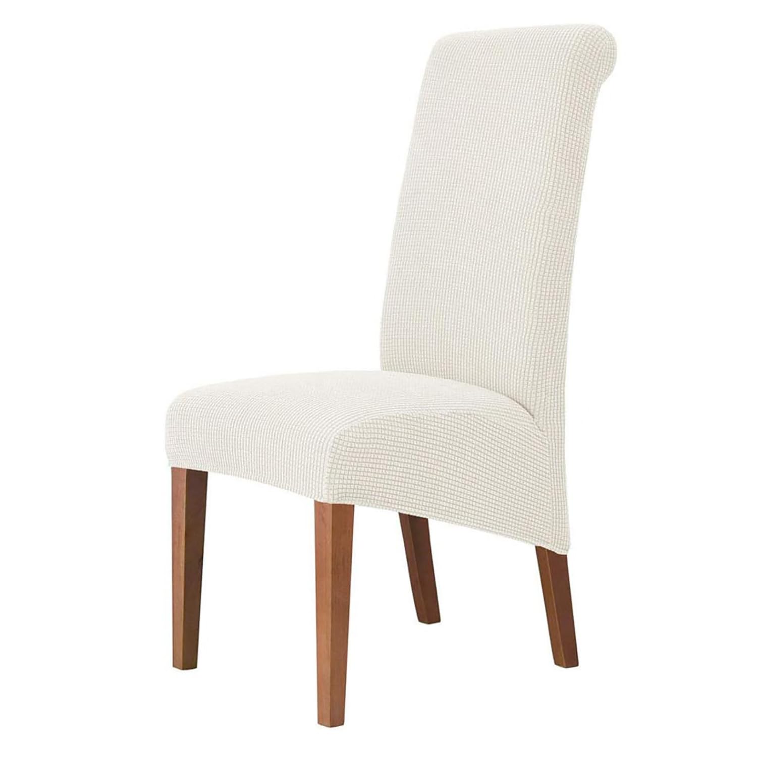 EBETA 6er Funda elástica para Silla, XL Fundas para sillas Fundas sillas Comedor Fundas Cubiertas para sillas,bielástico Extraíble Funda (Blanco Leche)