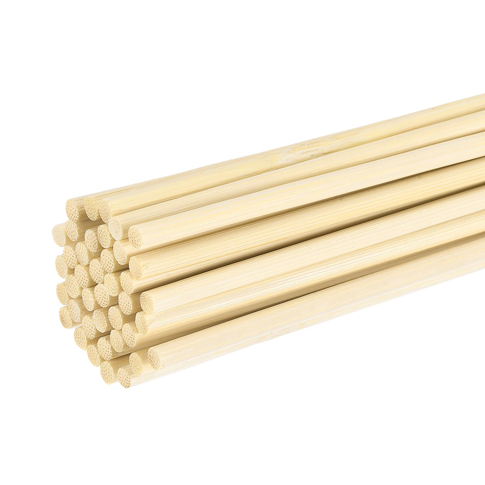 sourcing map 40Pcs Wooden Dowel Rods, 5/32 x 19.7 Inch Round Dowel Rod Wood Sticks Bamboo Stick for Arts Crafts Photo Booth Props DIY Building Model โ image 1