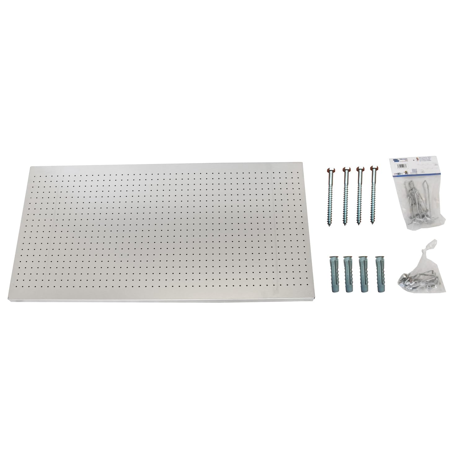 Simon Rack Organizador Herramientas Pared 600x1500 mm - Panel Click | Incluye 17 accesorios, Pintura anticorrosión, ∅ 5 mm, Galvanizado, Montaje sistema clic