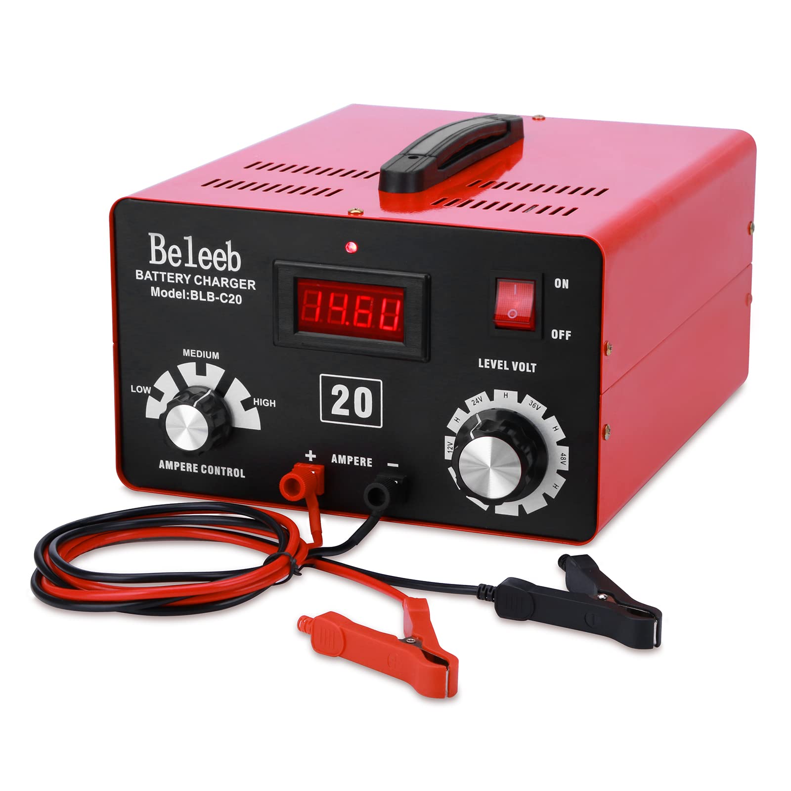 Hugoome Beleeb Serie C40 Batterieladegerät Autobatterie Ladegerät 12V 24V 36V 48V 60V 72V, Impulse Von Hochspannungsbatterie Desulfator Erhaltungsmitteln Für Blei Säure Lithium Ionen Batterien - View #9