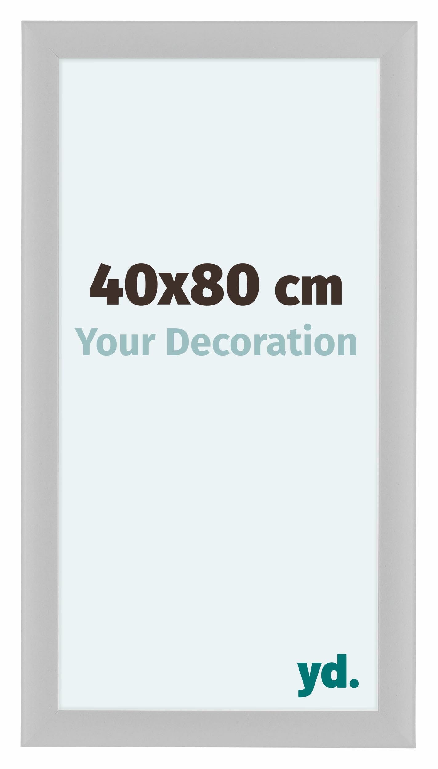 Your Decoration - Picture Frame 40x80 cm - White Matte - Decorative Wall Frame in MDF with Antireflection - Frame 40x80 - Como