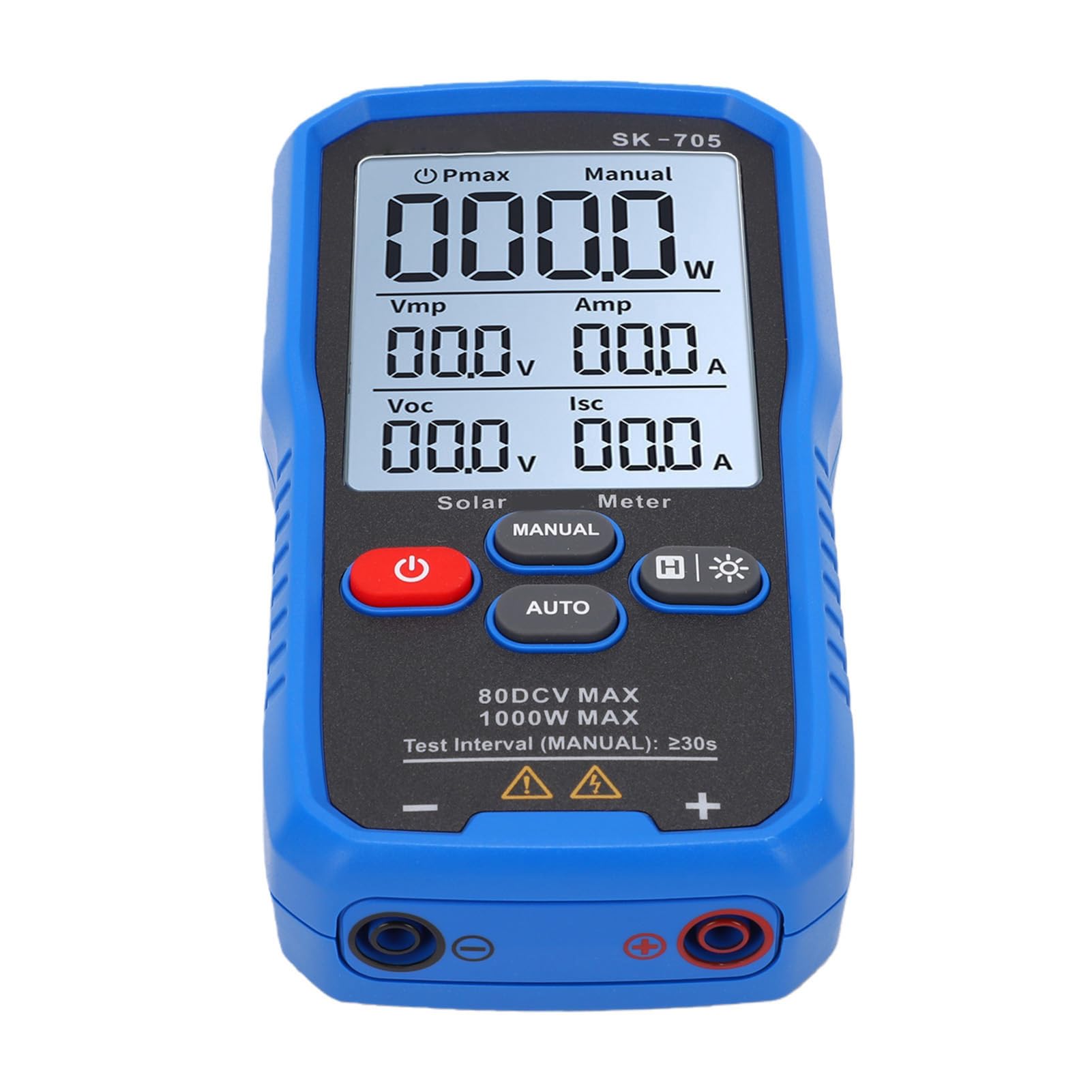 Eujgoov Tester per Pannelli Solari da 1000 W, Misuratore di Potenza Fotovoltaico Portatile con Display LCD MPPT da 3,2 Pollici per la Risoluzione dei Problemi dei Moduli Fotovoltaici