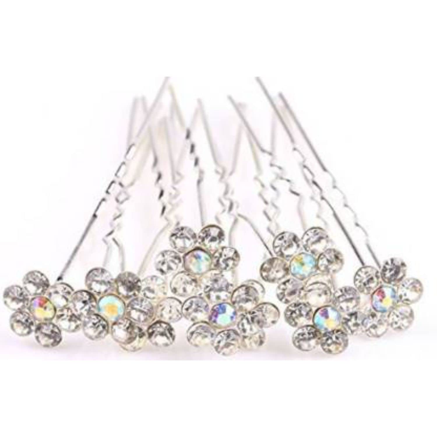Sona collection 20 Crystal Rhinestone Juda Hair Pins For Bun Decoration, Hair Style Use For Women And Girls Hair Pin
