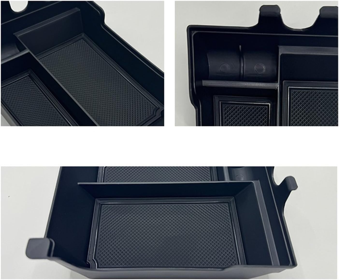 Car Glove Box Organizer Fit for 21-24 Ford Edge Armrest Storage Box Central Control Accessories Durable(Black)